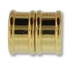 Magnetic Bamboo Clasp with 15mm ID - Gold Plated (Qty: 1)